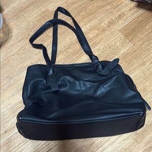 Sonoma Black Leather Tote Bag